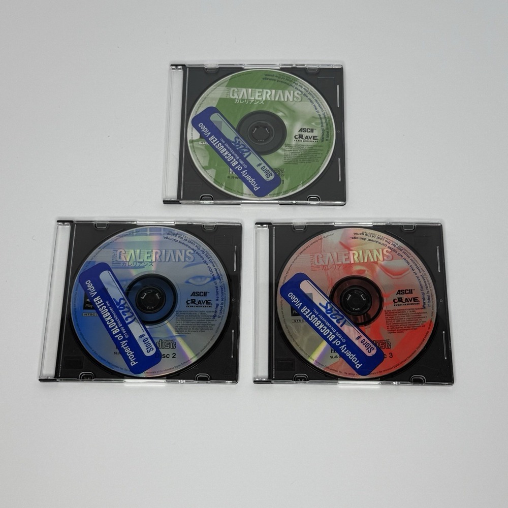 Galerians (Sony PlayStation 1, 2000) PS1 Discs Only All 3 Discs Tested Working